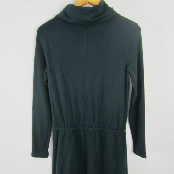 New Lou & Grey LOFT Womens S Dark Green Cowl Neck Soft Jersey Knit Drawstring - Picture 5 of 13